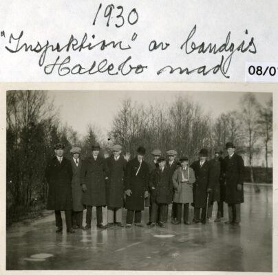 1930, män på is