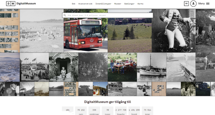 Hemsidan Digitalt Museum