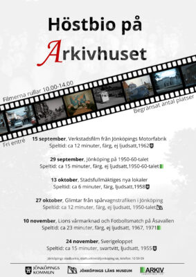 Affisch med information om filmvisning.
