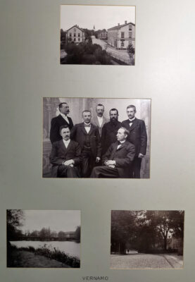 En sida ur ett fotoalbum med fyras stycken fotografier. 
