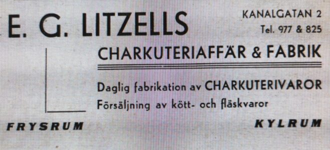 Kontaktuppgifter, varor, samt stoltserande över tillgång till frys- och kylrum.
