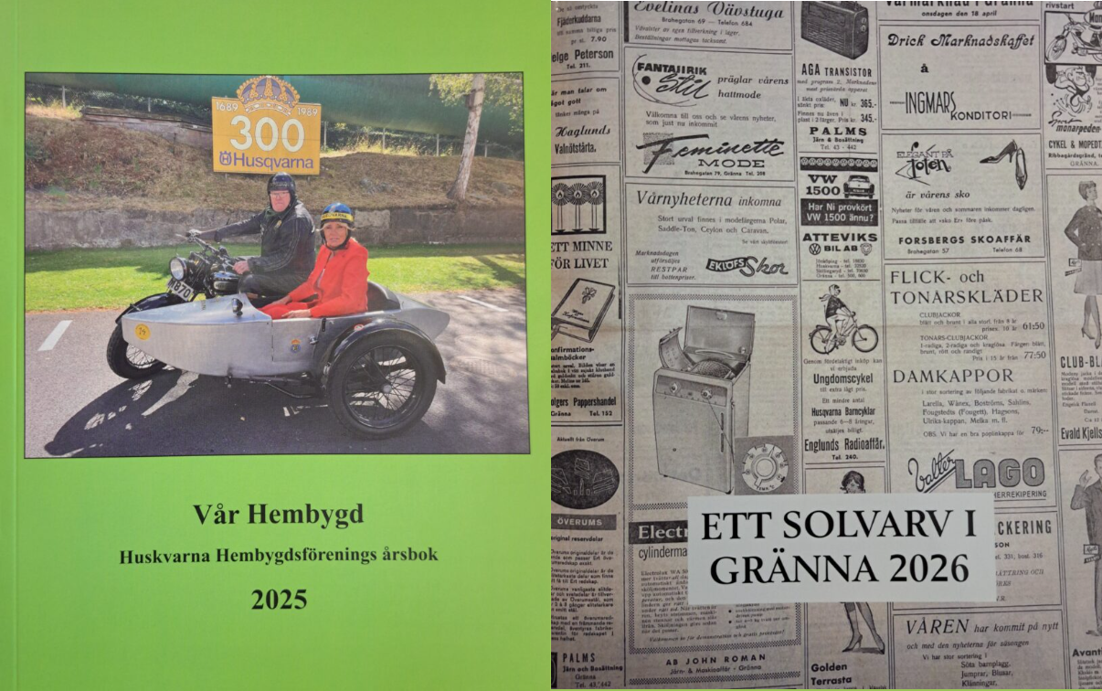 Omslag till två hembygdsföreningars årsböcker 2025/2026.