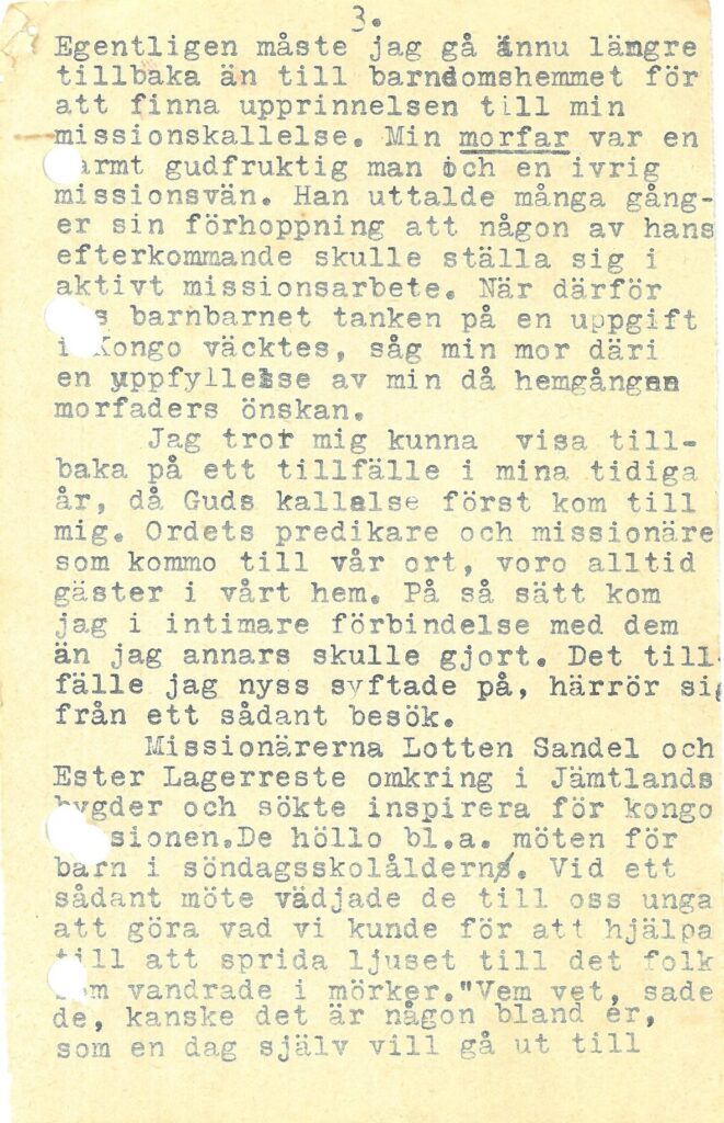 Sida 3 Hur jag blev missionär.