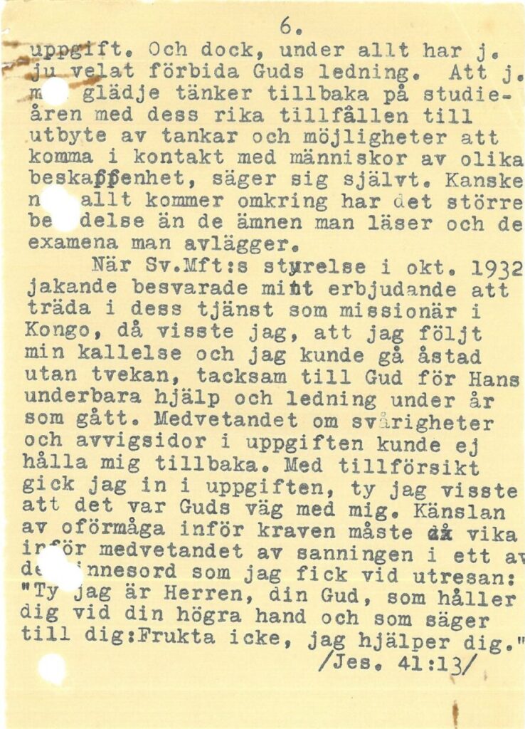 Sida 6 Hur jag blev missionär.