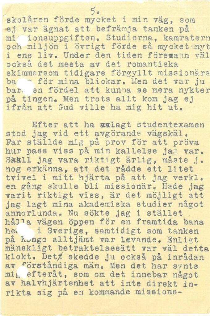Sida 5 Hur jag blev missionär.