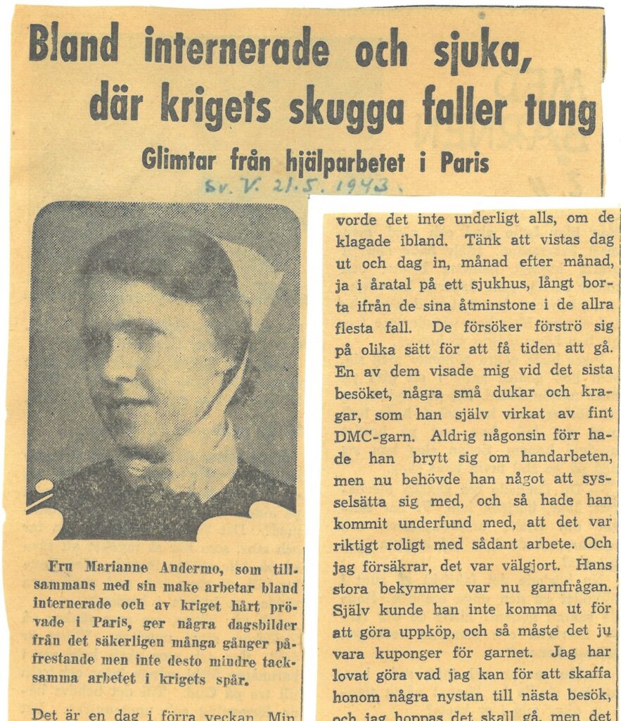 Tidningsartikel med bild av Marianne.